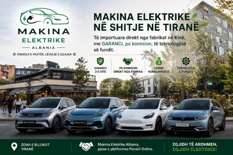Si po ndryshon tregu i makinave në Shqipëri dhe pse elektriket po bëhen standard i ri? Makina elektrike për qytet dhe përdorim ditor nga Makina Elektrike Albania, Shiko ofertat dhe bli sot.